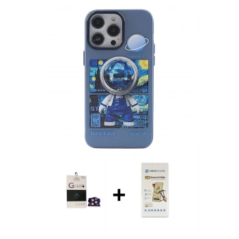 MARSİLYAN™- iPhone 14 Pro Max Kılıf Zirve Form Özel Seri - Siyah Mat Seramik Nano Ekran Koruyucu + Bilvis Titan Kamera Lens - GD