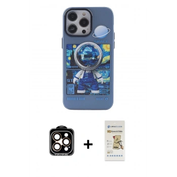 MARSİLYAN™- iPhone 14 Pro Max Kılıf Zirve Form Özel Seri - Siyah Mat Seramik Nano Ekran Koruyucu + PVD Metal Kamera Lens - TU