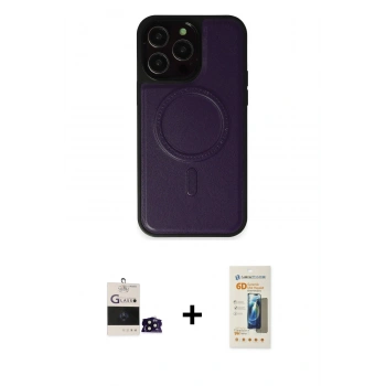 MARSİLYAN™- iPhone 14 Pro Max Kılıf Zirve Işık Serisi - Siyah 6D Mat Seramik Hayalet Nano Ekran Koruyucu + Bilvis Titan Kamera Lens - SH