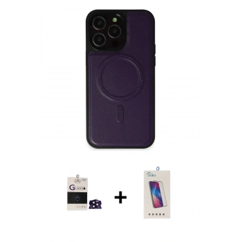 MARSİLYAN™- iPhone 14 Pro Max Kılıf Zirve Işık Serisi - Siyah Joko 5D Cam + Bilvis Titan Kamera Lens - DNMR