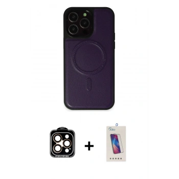 MARSİLYAN™- iPhone 14 Pro Max Kılıf Zirve Işık Serisi - Siyah Joko 5D Cam + PVD Metal Kamera Lens - TU