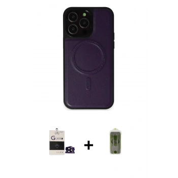 MARSİLYAN™- iPhone 14 Pro Max Kılıf Zirve Işık Serisi - Siyah Joko Magic 5D Hayalet Cam + Bilvis Titan Kamera Lens - SH