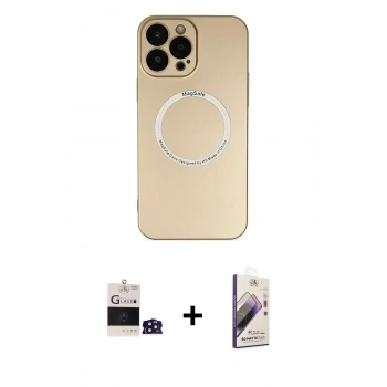 MARSİLYAN™- iPhone 14 Pro Max Kılıf Zirve Klasik Prime - Siyah Bilvis 3D Mat Cam Ekran Koruyucu + Bilvis Titan Kamera Lens - DNMR