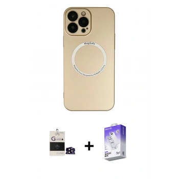 MARSİLYAN™- iPhone 14 Pro Max Kılıf Zirve Klasik Prime - Siyah Bilvis 5in1 3D Magic Cam Ekran Koruyucu + Bilvis Titan Kamera Lens - SH
