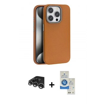 MARSİLYAN™- iPhone 14 Pro Max Kılıf Zirve Modern Prime - Şeffaf Royal Nano Ekran Koruyucu + Raze Metal Kamera Lens - GS