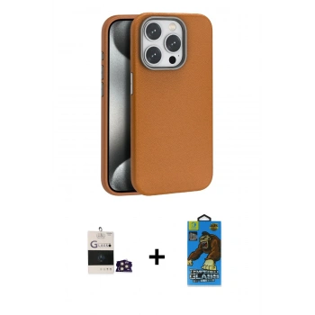 MARSİLYAN™- iPhone 14 Pro Max Kılıf Zirve Modern Prime - Siyah 18D Cam Ekran Koruyucu + Bilvis Titan Kamera Lens - GD