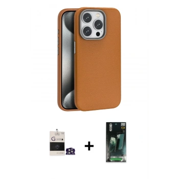 MARSİLYAN™- iPhone 14 Pro Max Kılıf Zirve Modern Prime - Siyah 360 Mat Full Body Arka Koruyucu + Bilvis Titan Kamera Lens - GS