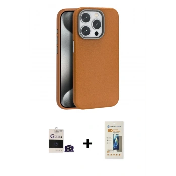 MARSİLYAN™- iPhone 14 Pro Max Kılıf Zirve Modern Prime - Siyah 6D Mat Seramik Hayalet Nano Ekran Koruyucu + Bilvis Titan Kamera Lens - DNMR