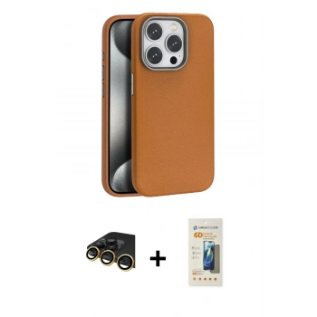 MARSİLYAN™- iPhone 14 Pro Max Kılıf Zirve Modern Prime - Siyah 6D Mat Seramik Hayalet Nano Ekran Koruyucu + Raze Metal Kamera Lens - GD