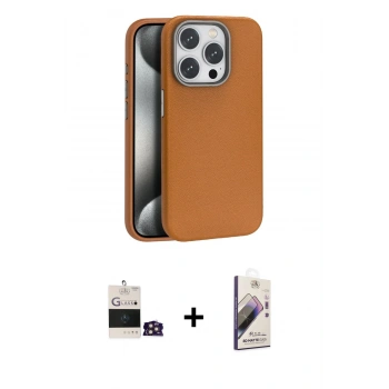 MARSİLYAN™- iPhone 14 Pro Max Kılıf Zirve Modern Prime - Siyah Bilvis 3D Mat Cam Ekran Koruyucu + Bilvis Titan Kamera Lens - GD