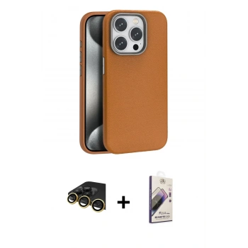 MARSİLYAN™- iPhone 14 Pro Max Kılıf Zirve Modern Prime - Siyah Bilvis 3D Mat Cam Ekran Koruyucu + Raze Metal Kamera Lens - GD