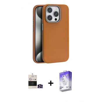 MARSİLYAN™- iPhone 14 Pro Max Kılıf Zirve Modern Prime - Siyah Bilvis 5in1 3D Magic Cam Ekran Koruyucu + Bilvis Titan Kamera Lens - GS
