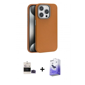 MARSİLYAN™- iPhone 14 Pro Max Kılıf Zirve Modern Prime - Siyah Bilvis 5in1 5D Magic Hayalet Cam Ekran Koruyucu + Bilvis Titan Kamera Lens - SH