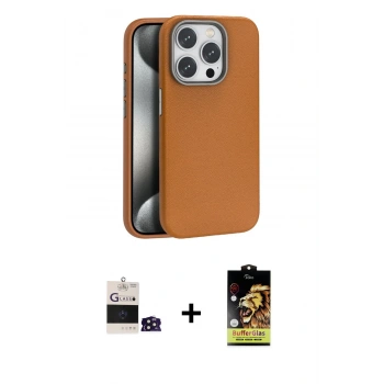 MARSİLYAN™- iPhone 14 Pro Max Kılıf Zirve Modern Prime - Siyah Buffer Cam Ekran Koruyucu + Bilvis Titan Kamera Lens - DNMR
