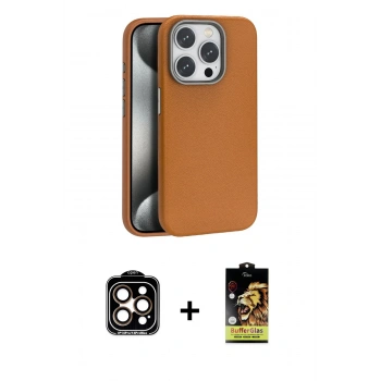 MARSİLYAN™- iPhone 14 Pro Max Kılıf Zirve Modern Prime - Siyah Buffer Cam Ekran Koruyucu + PVD Metal Kamera Lens - TU