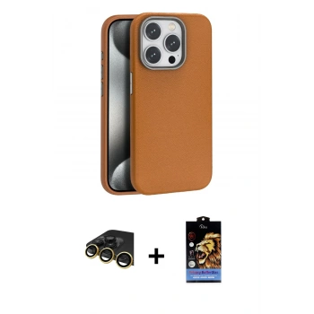 MARSİLYAN™- iPhone 14 Pro Max Kılıf Zirve Modern Prime - Siyah Buffer Hayalet Cam Ekran Koruyucu + Raze Metal Kamera Lens - GD