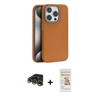 MARSİLYAN™- iPhone 14 Pro Max Kılıf Zirve Modern Prime - Siyah Mat Seramik Nano Ekran Koruyucu + Raze Metal Kamera Lens - GD