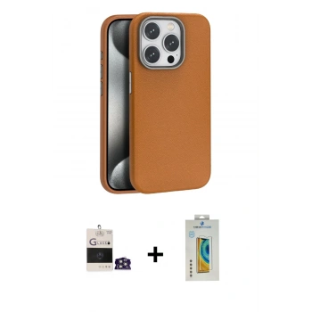 MARSİLYAN™- iPhone 14 Pro Max Kılıf Zirve Modern Prime - Siyah Polymer Nano Ekran Koruyucu + Bilvis Titan Kamera Lens - GS