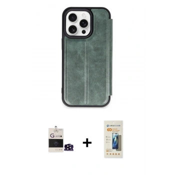 MARSİLYAN™- iPhone 14 Pro Max Kılıf Zirve Yansıma Serisi - Siyah 6D Mat Seramik Hayalet Nano Ekran Koruyucu + Bilvis Titan Kamera Lens - SH