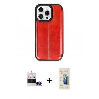 MARSİLYAN™- iPhone 14 Pro Max Kılıf Zirve Yansıma Serisi - Siyah 6D Mat Seramik Hayalet Nano Ekran Koruyucu + Bilvis Titan Kamera Lens - GS