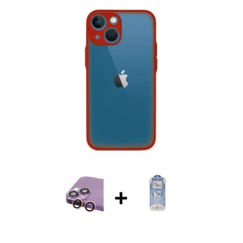 MARSİLYAN™- iPhone 15 Kılıf Ahenk Çizgi Serisi - Siyah Joko Magic 5D Cam + Raze Metal Kamera Lens - PE