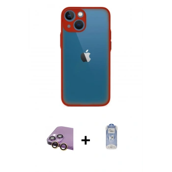 MARSİLYAN™- iPhone 15 Kılıf Ahenk Çizgi Serisi - Siyah Joko Magic 5D Cam + Raze Metal Kamera Lens - SI