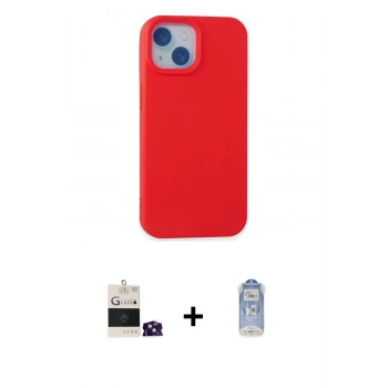 MARSİLYAN™- iPhone 15 Kılıf Ahenk Serisi - Siyah Joko Magic 5D Cam + Bilvis Titan Kamera Lens - YL