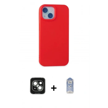 MARSİLYAN™- iPhone 15 Kılıf Ahenk Serisi - Siyah Joko Magic 5D Cam + PVD Metal Kamera Lens - YL