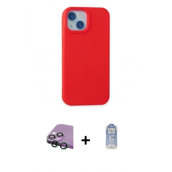 MARSİLYAN™- iPhone 15 Kılıf Ahenk Serisi - Siyah Joko Magic 5D Cam + Raze Metal Kamera Lens - YL