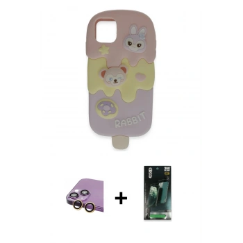 MARSİLYAN™- iPhone 15 Kılıf Akış Yansıma - Şeffaf 360 Full Body Arka Koruyucu + Raze Metal Kamera Lens - SI