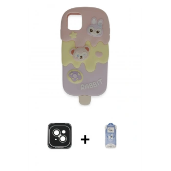 MARSİLYAN™- iPhone 15 Kılıf Akış Yansıma - Siyah Joko Magic 5D Cam + PVD Metal Kamera Lens - YL
