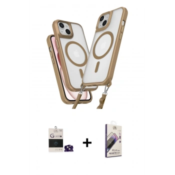 MARSİLYAN™- iPhone 15 Kılıf Atlas Doku Koleksiyonu - Siyah Bilvis 3D Mat Cam Ekran Koruyucu + Bilvis Titan Kamera Lens - YL