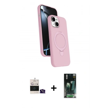 MARSİLYAN™- iPhone 15 Kılıf İz Işık Koleksiyonu - Şeffaf 360 Full Body Arka Koruyucu + Bilvis Titan Kamera Lens - PE