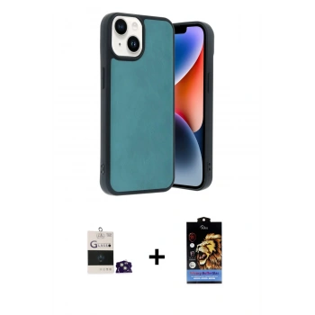 MARSİLYAN™- iPhone 15 Kılıf Kıvılcım Işık Serisi - Siyah Buffer Hayalet Cam Ekran Koruyucu + Bilvis Titan Kamera Lens - YL