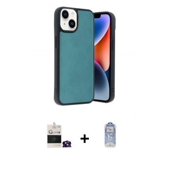MARSİLYAN™- iPhone 15 Kılıf Kıvılcım Işık Serisi - Siyah Joko Magic 5D Cam + Bilvis Titan Kamera Lens - YL
