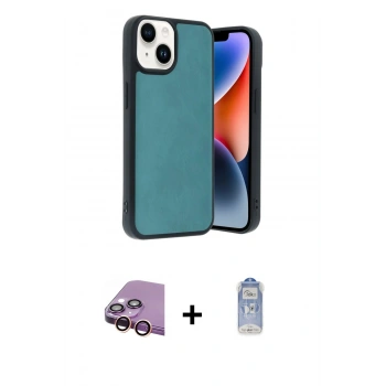 MARSİLYAN™- iPhone 15 Kılıf Kıvılcım Işık Serisi - Siyah Joko Magic 5D Cam + Raze Metal Kamera Lens - PE