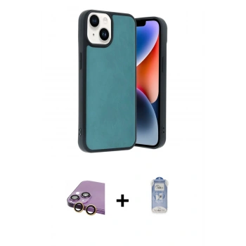 MARSİLYAN™- iPhone 15 Kılıf Kıvılcım Işık Serisi - Siyah Joko Magic 5D Cam + Raze Metal Kamera Lens - SI