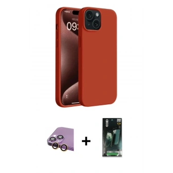 MARSİLYAN™- iPhone 15 Kılıf Kozmos Yansıma Özel Seri - Şeffaf 360 Full Body Arka Koruyucu + Raze Metal Kamera Lens - SI