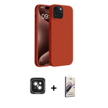 MARSİLYAN™- iPhone 15 Kılıf Kozmos Yansıma Özel Seri - Siyah Bilvis 3D Mat Cam Ekran Koruyucu + PVD Metal Kamera Lens - YL