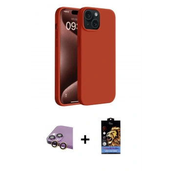 MARSİLYAN™- iPhone 15 Kılıf Kozmos Yansıma Özel Seri - Siyah Buffer Hayalet Cam Ekran Koruyucu + Raze Metal Kamera Lens - SI