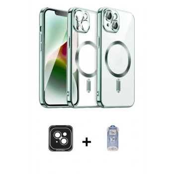 MARSİLYAN™- iPhone 15 Kılıf Nova Işık Özel Seri - Siyah Joko Magic 5D Cam + PVD Metal Kamera Lens - YL