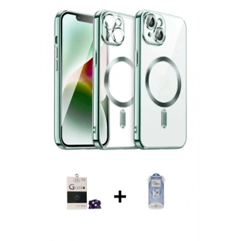 MARSİLYAN™- iPhone 15 Kılıf Nova Işık Özel Seri - Siyah Joko Magic 5D Cam + Bilvis Titan Kamera Lens - YL