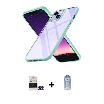 MARSİLYAN™- iPhone 15 Kılıf Nova Işık Serisi - Siyah Joko Magic 5D Cam + Bilvis Titan Kamera Lens - PE