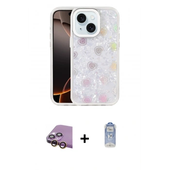 MARSİLYAN™- iPhone 15 Kılıf Odak Prime - Siyah Joko Magic 5D Cam + Raze Metal Kamera Lens - SI