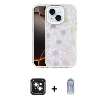 MARSİLYAN™- iPhone 15 Kılıf Odak Prime - Siyah Joko Magic 5D Cam + PVD Metal Kamera Lens - YL