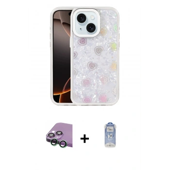 MARSİLYAN™- iPhone 15 Kılıf Odak Prime - Siyah Joko Magic 5D Cam + Raze Metal Kamera Lens - YL