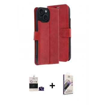 MARSİLYAN™- iPhone 15 Kılıf Siluet Işık Serisi - Siyah Bilvis 3D Mat Cam Ekran Koruyucu + Bilvis Titan Kamera Lens - PE