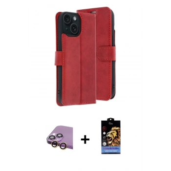 MARSİLYAN™- iPhone 15 Kılıf Siluet Işık Serisi - Siyah Buffer Hayalet Cam Ekran Koruyucu + Raze Metal Kamera Lens - SI