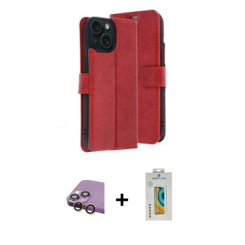 MARSİLYAN™- iPhone 15 Kılıf Siluet Işık Serisi - Siyah Polymer Nano Ekran Koruyucu + Raze Metal Kamera Lens - SI