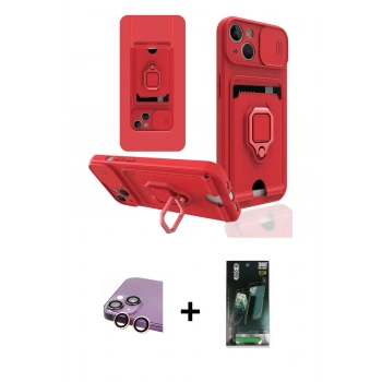 MARSİLYAN™- iPhone 15 Kılıf Vadi Form Prime - Şeffaf 360 Full Body Arka Koruyucu + Raze Metal Kamera Lens - PE